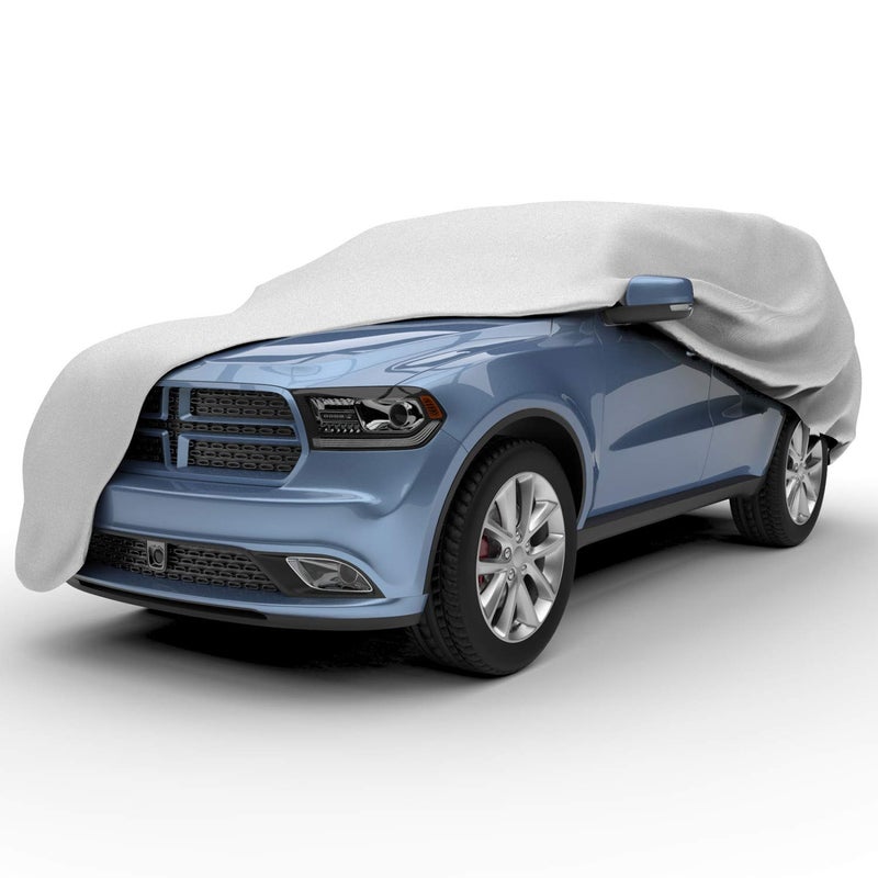 Budge Protector V SUV Cover, Premium 5-Layer Waterproof All Weather Dust Proof Protection with Soft Inner Lining, Fits SUVs up to 210" L x 68" W x 60" H, Gray, Size 2 - Image 2